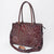 ADBG1845 American Darling Western Leather Tote Bag with Hand-Tooled Accents and Riveted Detail
