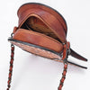 ADBG1846 American Darling Western Leather Cross body Bag - Hand-Tooled Floral Shoe Shape Crossbody
