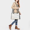 ADBG1848 American Darling Western Leather Tote Bag - Hair-On Cowhide & Braided Riveted Detail