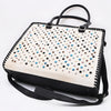 ADBG1848 American Darling Western Leather Tote Bag - Hair-On Cowhide & Braided Riveted Detail