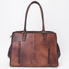 ADBG1849 American Darling Western Leather Tote Bag - Hand-Tooled Floral Carved Shoulder Bag