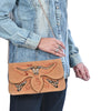 ADBGA944 American Darling Western Embroidered Genuine Suede Cross body Bag