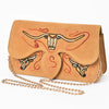 ADBGA944 American Darling Western Embroidered Genuine Suede Cross body Bag
