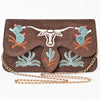 ADBGA944 American Darling Western Embroidered Genuine Suede Cross body Bag