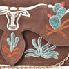 ADBGA944 American Darling Western Embroidered Genuine Suede Cross body Bag