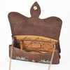 ADBGA944 American Darling Western Embroidered Genuine Suede Cross body Bag