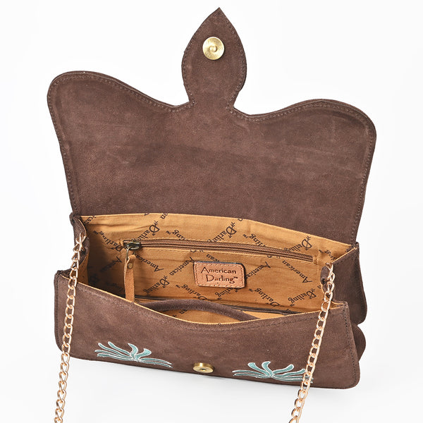 ADBGA944 American Darling Western Embroidered Genuine Suede Cross body Bag