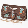 ADBGA944 American Darling Western Embroidered Genuine Suede Cross body Bag