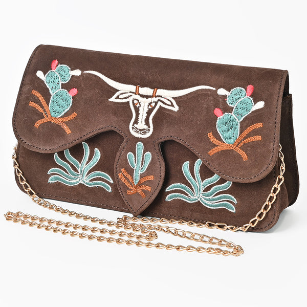 ADBGA944 American Darling Western Embroidered Genuine Suede Cross body Bag