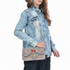 ADBGA944 American Darling Western Embroidered Genuine Suede Cross body Bag