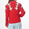 ADJKT081 American Darling Western Embroidered Apparel - Red Artisan Handcrafted Woolen Jacket