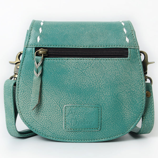 ADBGM592 Western Stitch Leather Crossbody - Cowgirl Saddle Purse