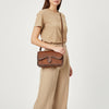 ADBGM818 American Darling Handcrafted Quilted Leather Cross body Bag with Stitched Detail