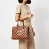 ADBGM822 American Darling Handcrafted Quilted Leather Tote Bag with Boot Stitched & Top Handle