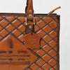 ADBGM822 American Darling Handcrafted Quilted Leather Tote Bag with Boot Stitched & Top Handle