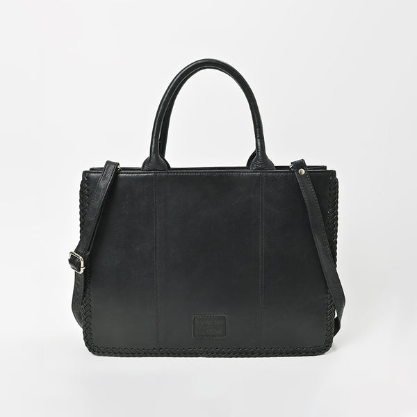 ADBGM830 American Darling Leather Western Laser Cut Studded Tote Bag