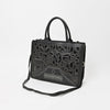 ADBGM830 American Darling Leather Western Laser Cut Studded Tote Bag