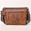 ADBGM831 American Darling Quilted Western Leather Cross body Bag with Fringes and Rivets