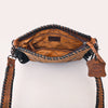 ADBGM831 American Darling Quilted Western Leather Cross body Bag with Fringes and Rivets