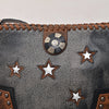 ADBGM833 American Darling Western Leather Cross body Bag with Rivets and Concho Detail