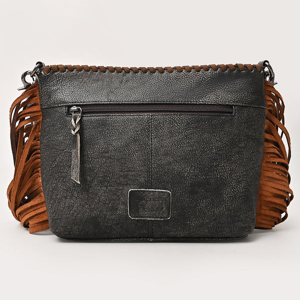 ADBGM833 American Darling Western Leather Cross body Bag with Rivets and Concho Detail