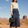 ADBGM834 American Darling Western Leather Tote Bag with Hair-On Cowhide and Concho