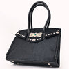 ADBGM834 American Darling Western Leather Tote Bag with Hair-On Cowhide and Concho