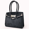 ADBGM834 American Darling Western Leather Tote Bag with Hair-On Cowhide and Concho
