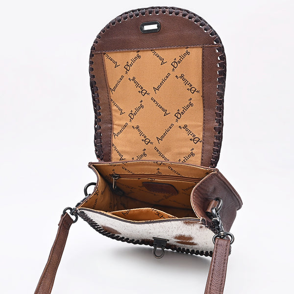 ADBG1221 American Darling Hair-On Cowhide Genuine Leather Western Crossbody Bag