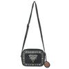 ADBGA955A American Darling Western Embroidered Camera Bag - Black Genuine Suede Leather with Concho