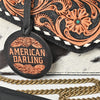 ADBGA957 American Darling Hand Tooled Floral Leather Messenger Bag with Hair-On Cowhide