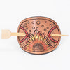 ADHCG102A-S American Darling Leather Hair Stick Barrette Sunflower Tan Hair Accessories