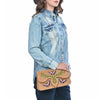 ADBGA944 American Darling Western Embroidered Genuine Suede Cross body Bag