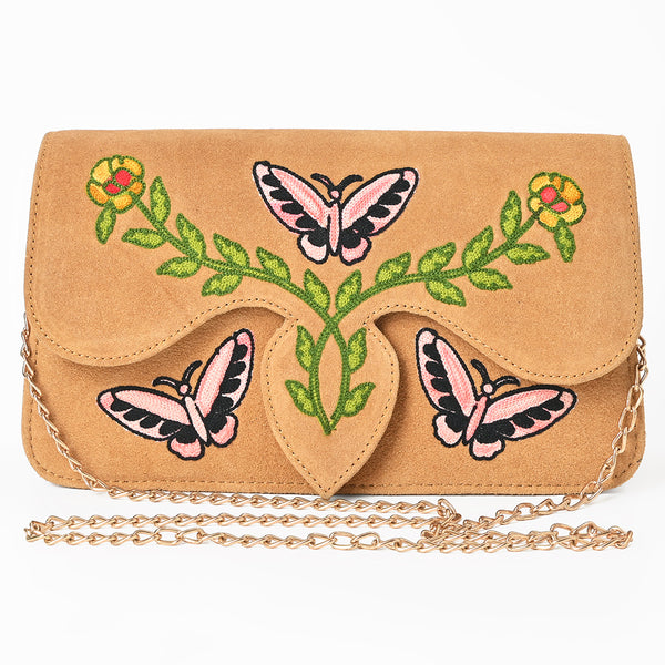 ADBGA944 American Darling Western Embroidered Genuine Suede Cross body Bag