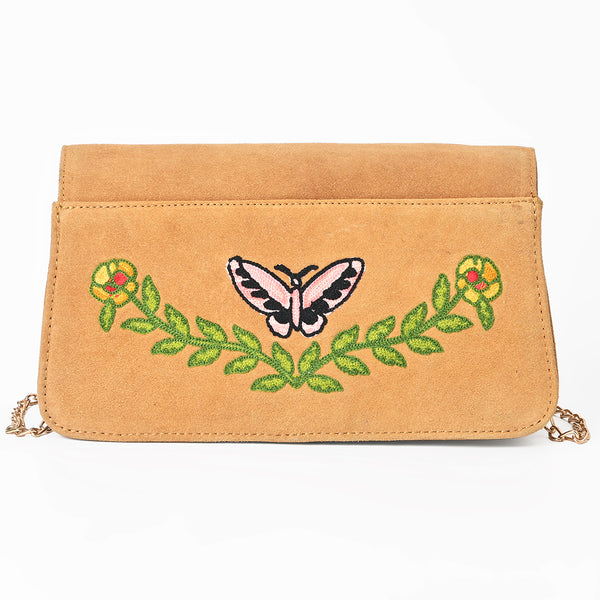 ADBGA944 American Darling Western Embroidered Genuine Suede Cross body Bag