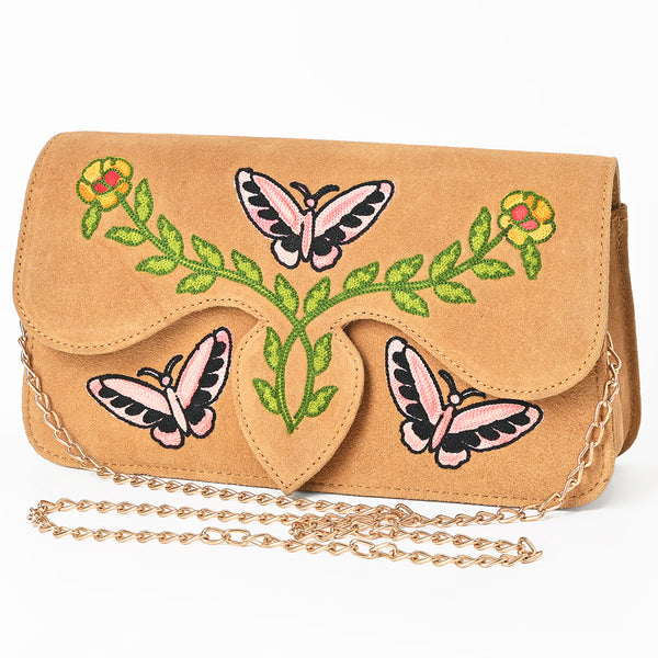 ADBGA944 American Darling Western Embroidered Genuine Suede Cross body Bag