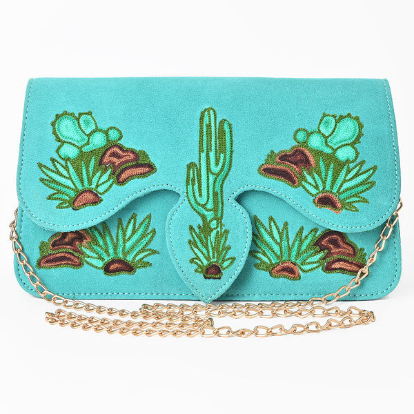 ADBGA944 American Darling Western Embroidered Genuine Suede Cross body Bag