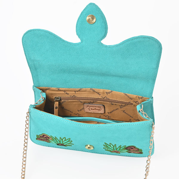 ADBGA944 American Darling Western Embroidered Genuine Suede Cross body Bag