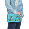 ADBGA944 American Darling Western Embroidered Genuine Suede Cross body Bag