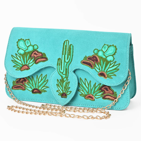 ADBGA944 American Darling Western Embroidered Genuine Suede Cross body Bag