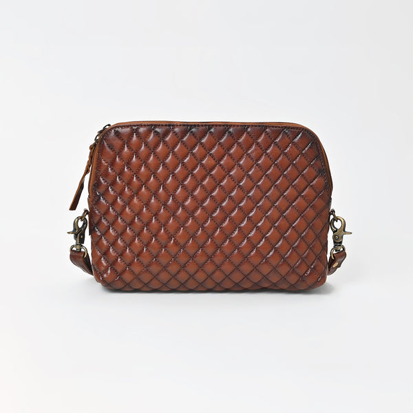 ADBGM841 American Darling Quilted Leather Crossbody Bag with Concho
