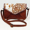 ADBG1881 Envelope Hand Tooled Hair onGenuine Leather Women Bag
