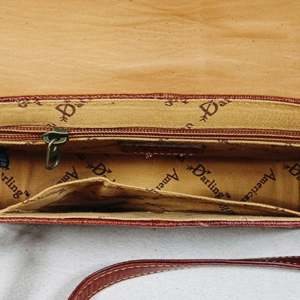 ADBG1881 Envelope Hand Tooled Hair onGenuine Leather Women Bag