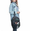 ADBGA976 American Darling Western Hand Tooled Floral Canteen Bag with Hair-On Cowhide & Fringes