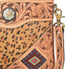 ADBGA981 American Darling Western Hand Tooled Floral Cross body Bag - hair-on Cowhide