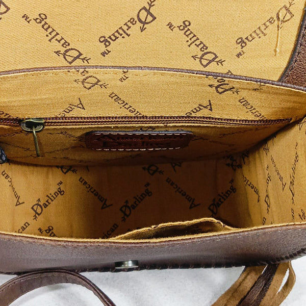 ADBG1885 Crossbody Saddle Blanket Genuine Leather Women Bag