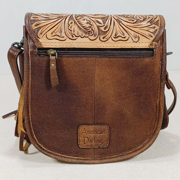 ADBG1885 Crossbody Saddle Blanket Genuine Leather Women Bag