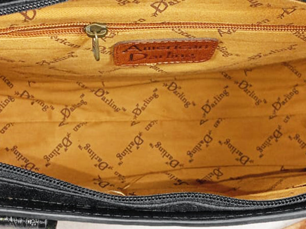 ADBG1889 Tote Hand Tooled Hair on Genuine Leather Women Bag