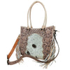 ADBG1889 Tote Hand Tooled Hair on Genuine Leather Women Bag