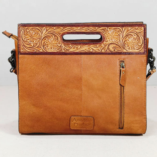 ADBG1890 Clutch Hand Tooled Hair on Genuine Leather Women Bag